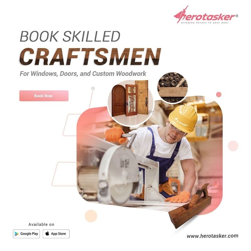 Property Tasker tradespeople — a kitchen fitter, plumber and electrician at work